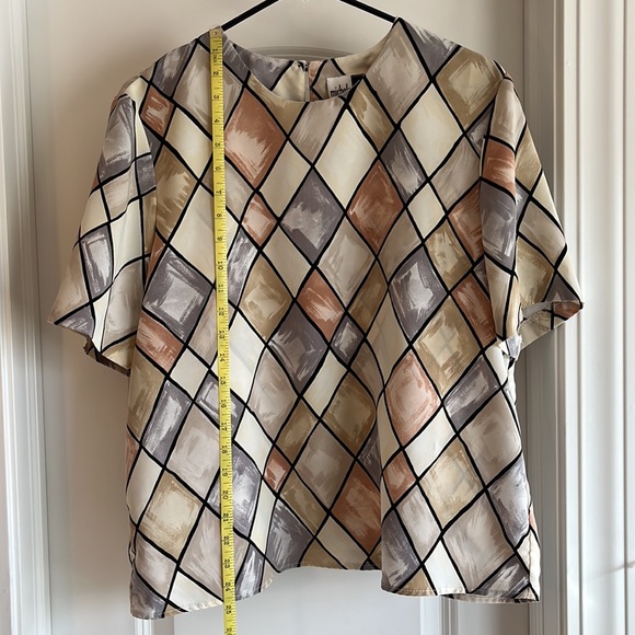 Vintage Michelle fíchele geometric print blouse - Picture 6 of 6